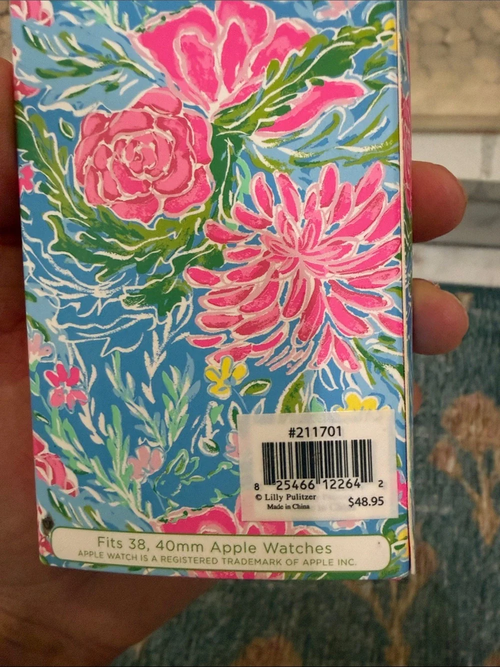 Lilly Pulitzer Pink Multicolor Floral Apple Watch Band